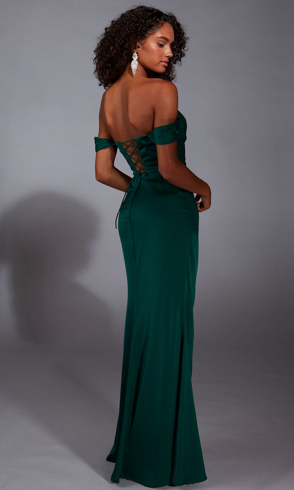 Aerie Couture 358 - Aerie Couture 358 – Strapless Satin Dress with Lace-Up Back Prom Dresses