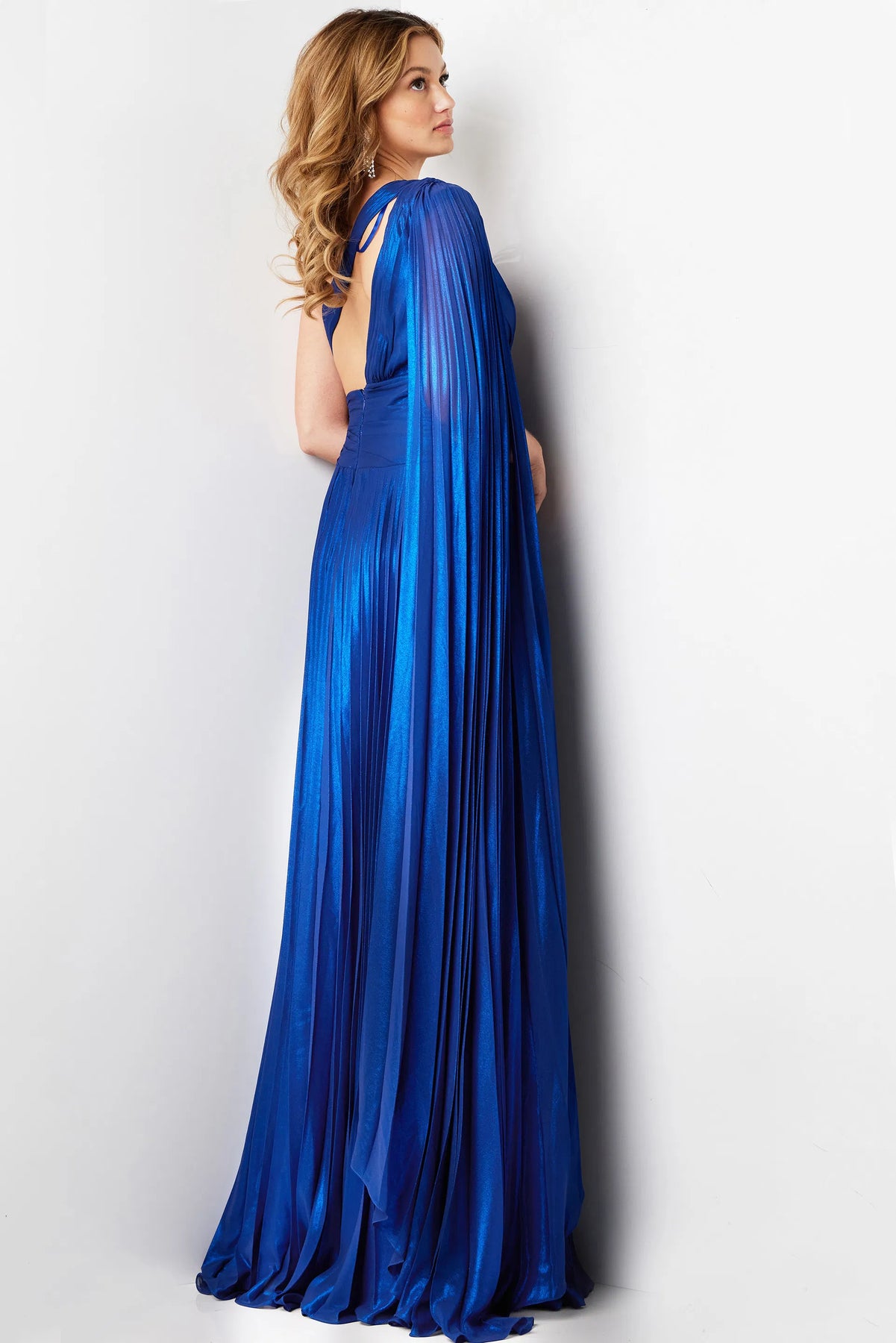 Jovani 36462 - Cascade Sleeve Cutout Prom Dress