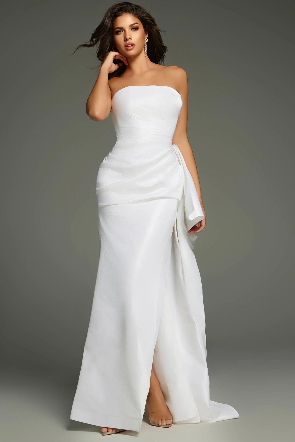 Jovani 36854 - Strapless Pleat Style Prom Dress