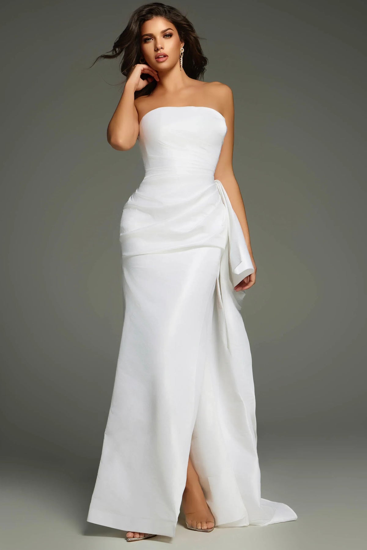 Jovani 36854 - Strapless Pleat Style Prom Dress