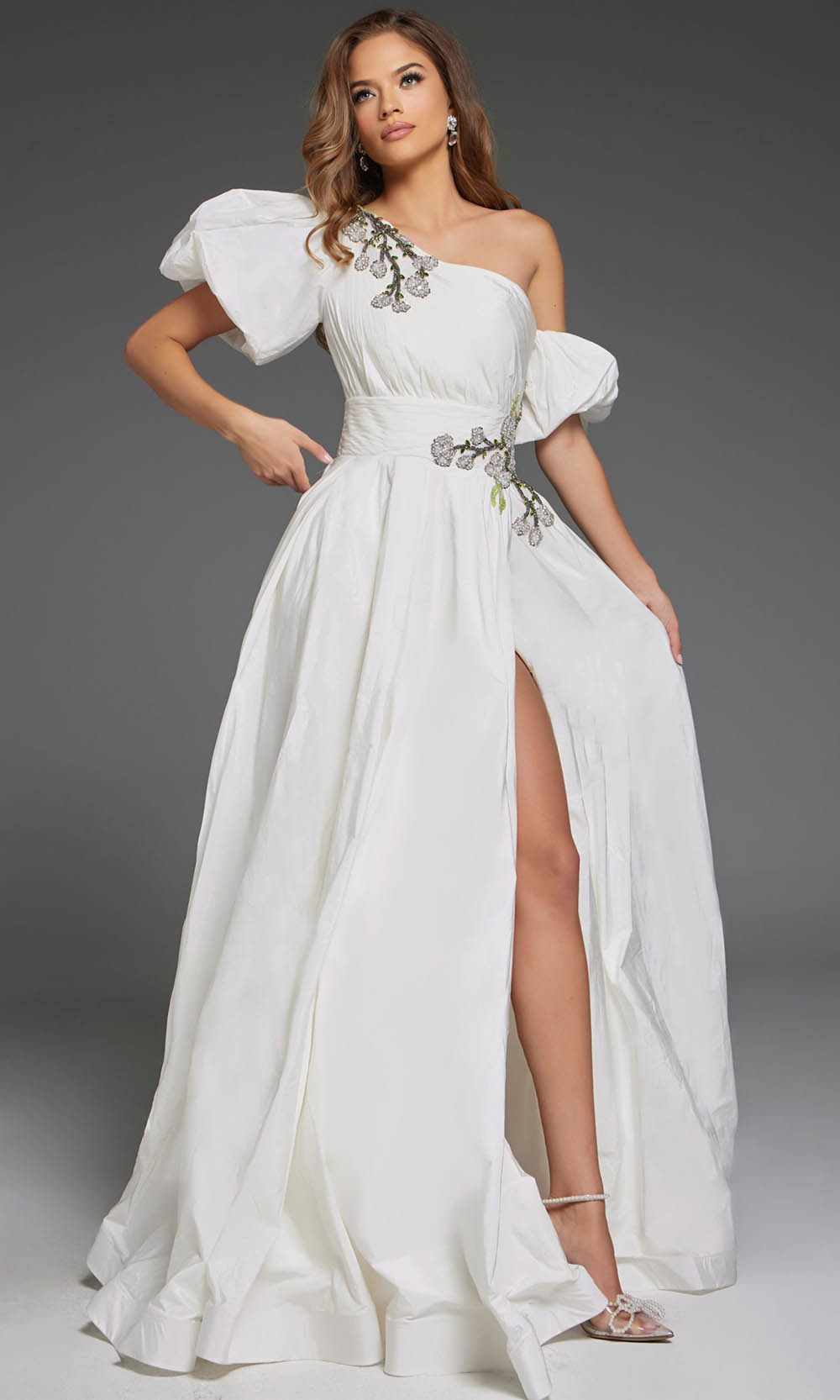 Jovani 36872 - Puff Shoulder gown