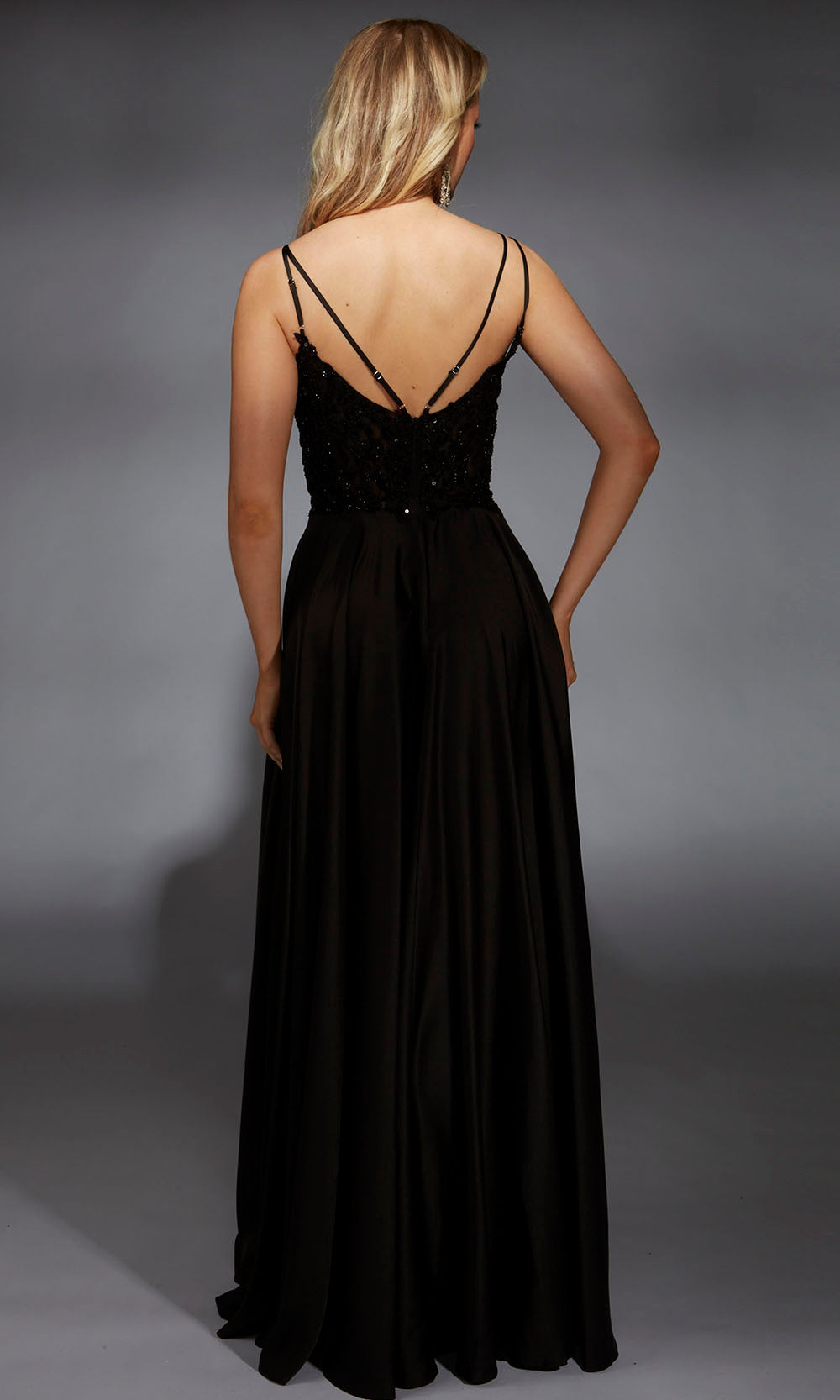 Aerie Couture 368 - Spaghetti Strap Gown with Slit Prom Dresses