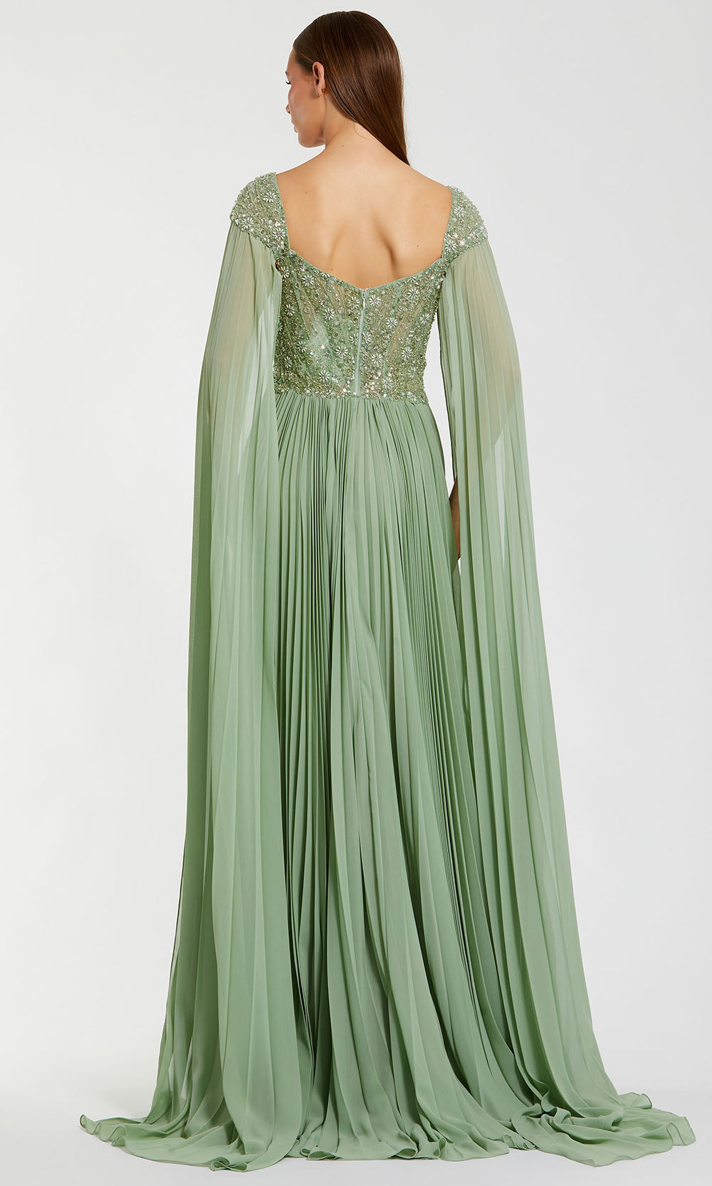 Mac Duggal 37034 - Pleated Skirt Sweetheart Evening Gown Mother of the Bride Dresses in Green