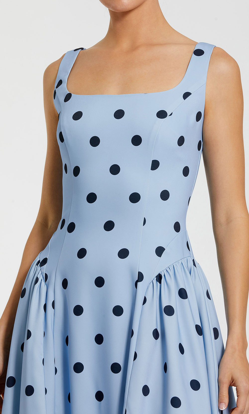 Mac Duggal 37053 - A-Line Skirt Polka Dot Midi Dress Homecoming Dresses