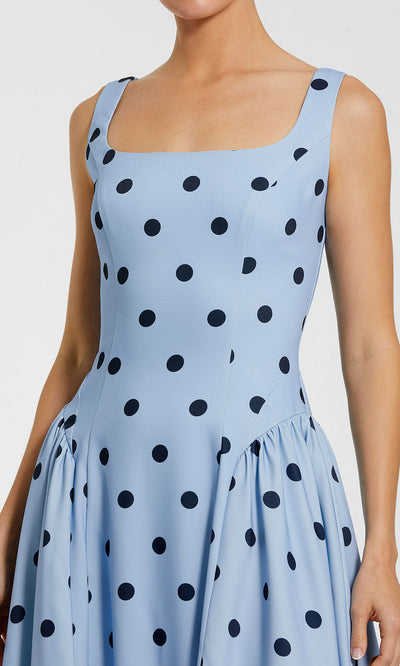 Mac Duggal 37053 - A-Line Skirt Polka Dot Midi Dress Homecoming Dresses