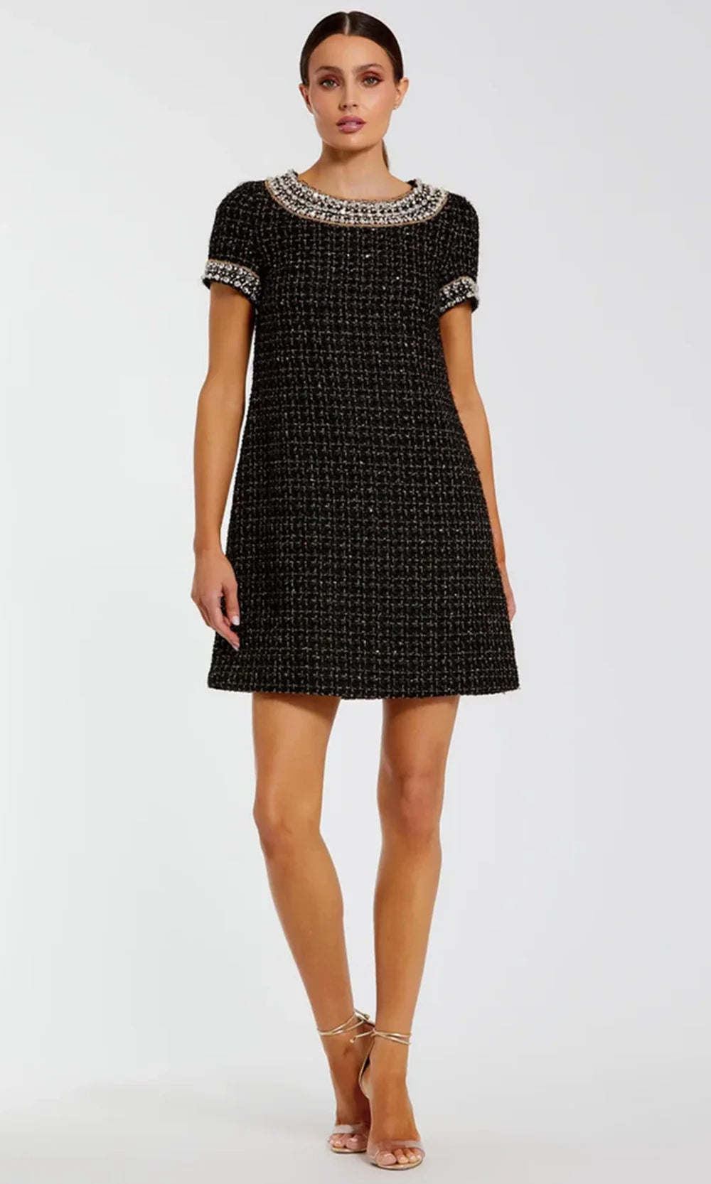 Ieena Duggal 37075 - Jewel Neck Boucle Cocktail Dress Wedding Guest