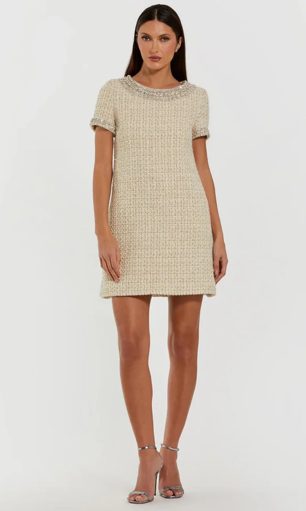 Ieena Duggal 37075 - Jewel Neck Boucle Cocktail Dress Wedding Guest