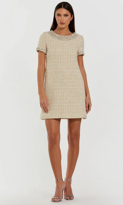 Ieena Duggal 37075 - Jewel Neck Boucle Cocktail Dress Wedding Guest