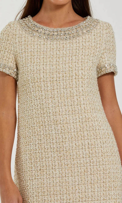 Ieena Duggal 37075 - Jewel Neck Boucle Cocktail Dress Wedding Guest