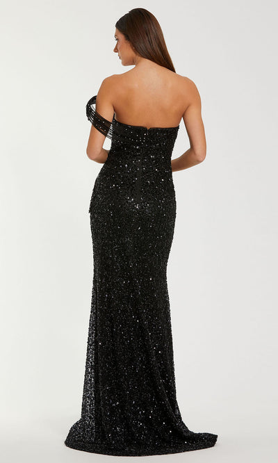 Mac Duggal 37085 - Lavish Sequin High Slit Evening Gown Prom Dresses