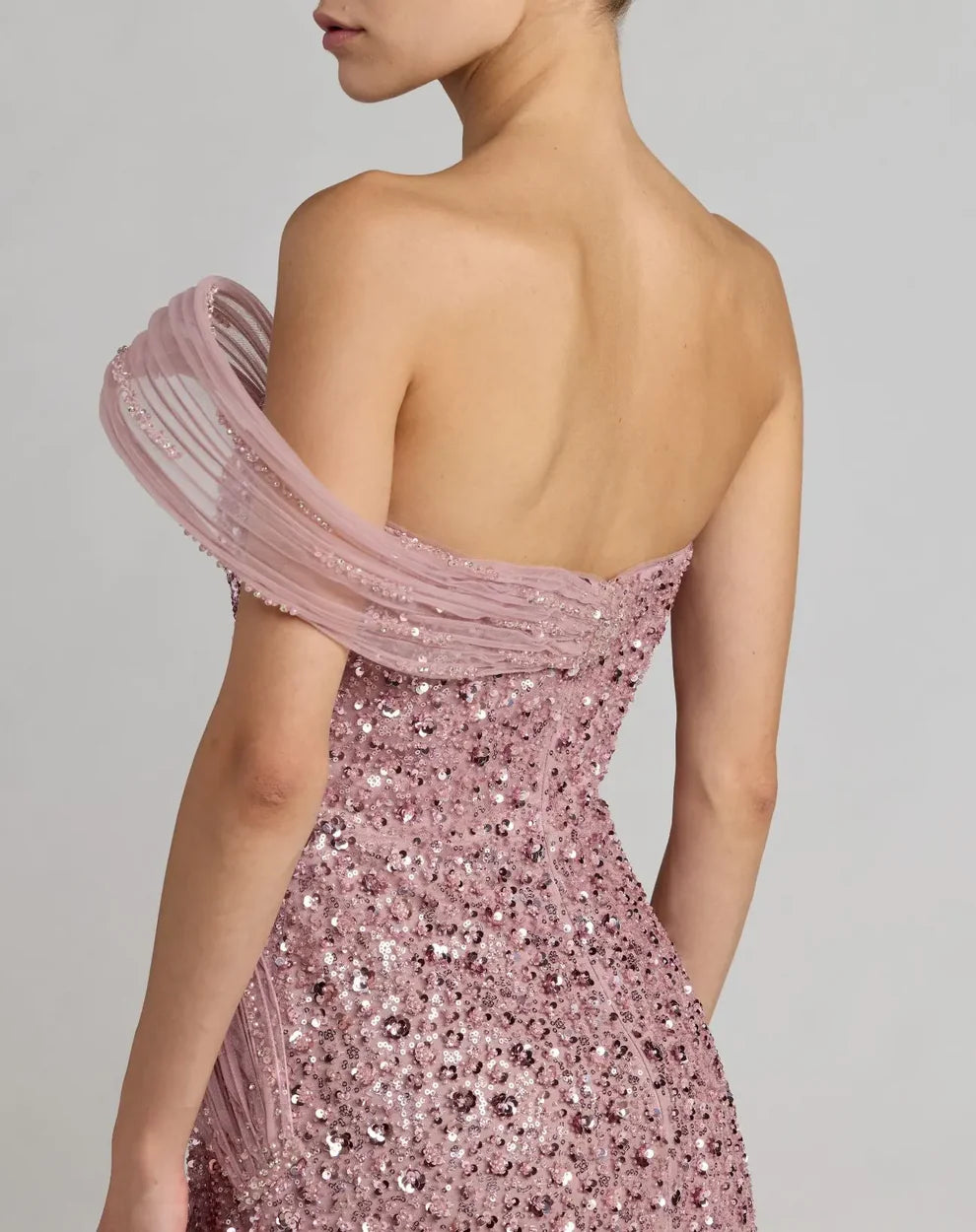 Mac Duggal 37085 - Lavish Sequin High Slit Evening Gown