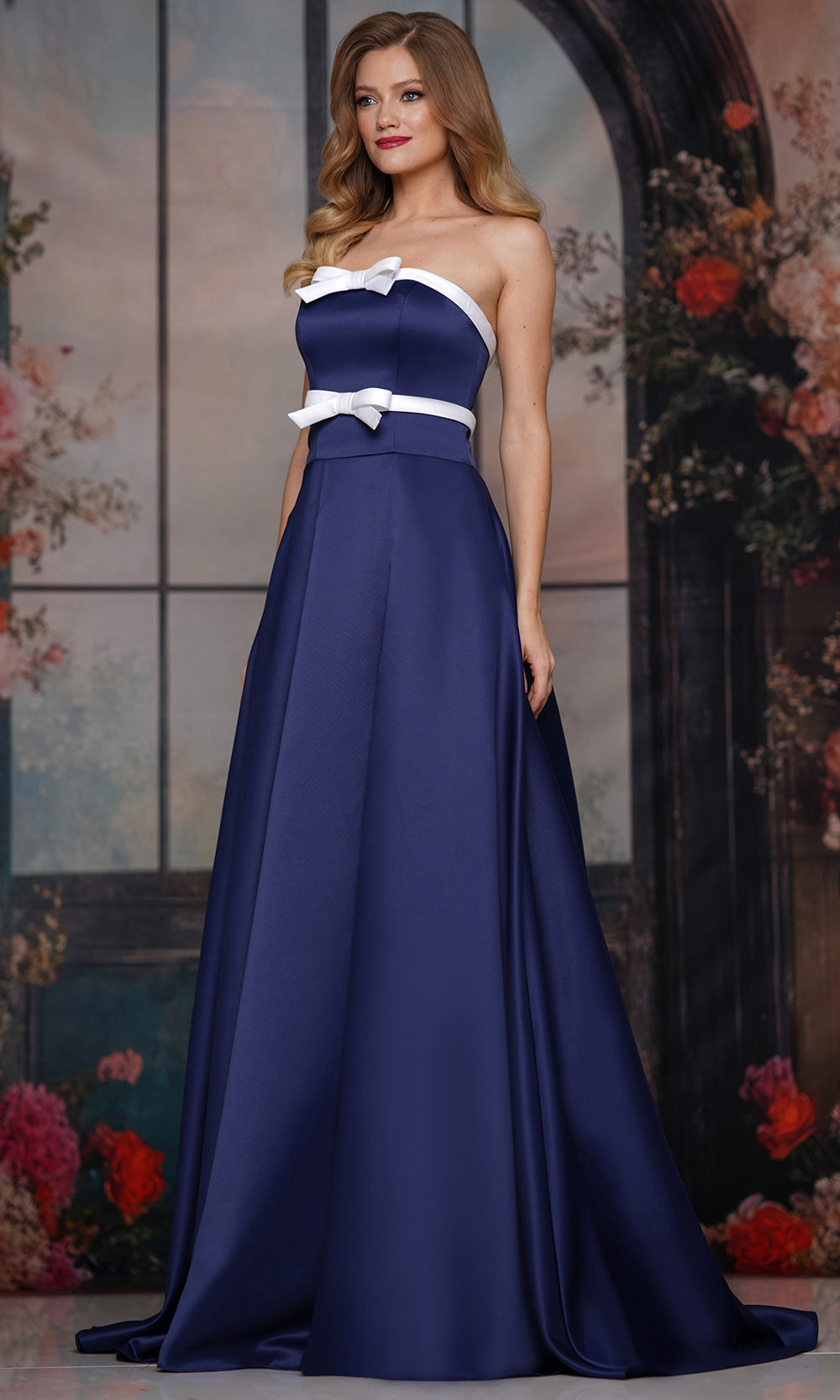 Colors Dress 3741 - Straight Neckline Long Gown with Pockets Prom Dresses