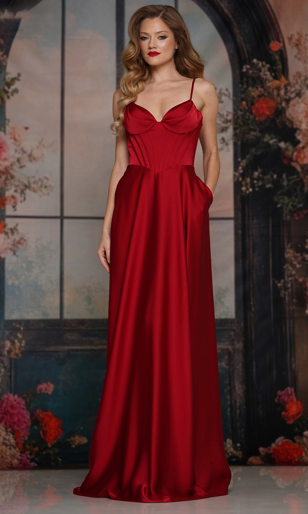 Colors Dress 3743 - Classic Corset Bodice Evening Gown Prom Dresses