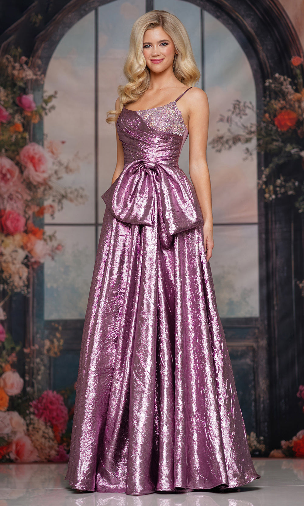 Colors Dress 3793 - Elegant Bow Detail Sleeveless Dress Prom Dresses