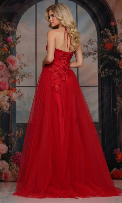 Colors Dress 3796 - Halter Strap Sweetheart Long Gown Prom Dresses