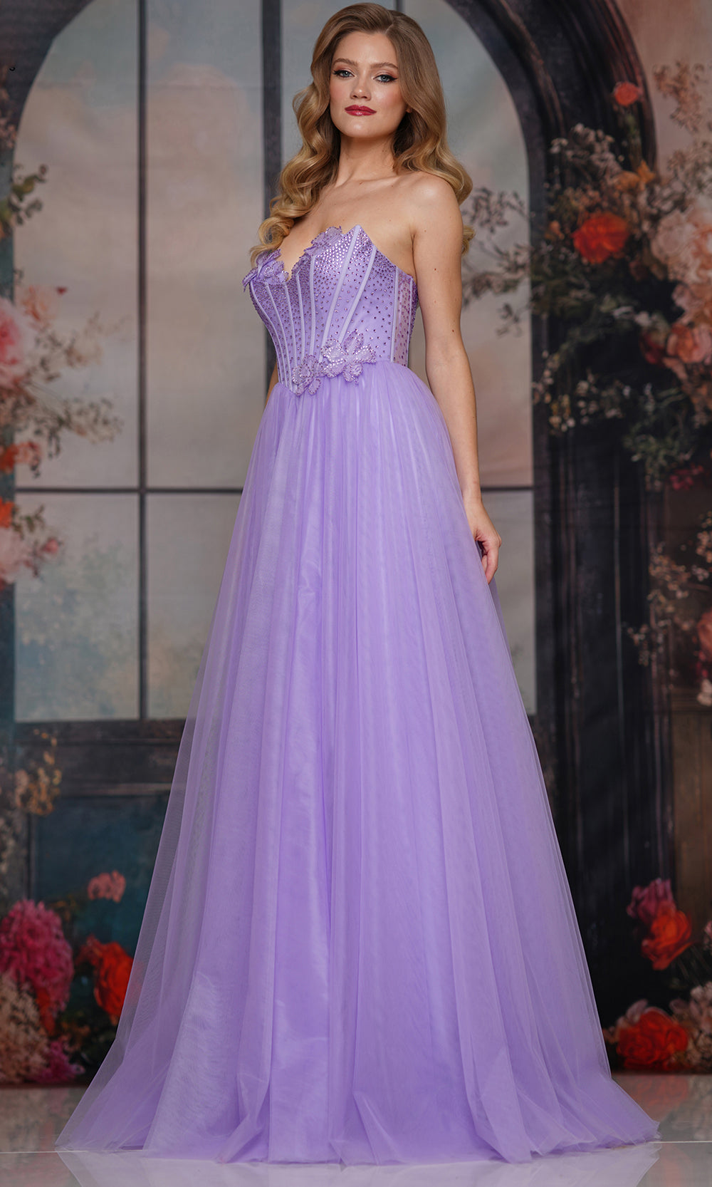 Colors Dress 3797 - A-line Skirt Embellished Long Gown Prom Dresses