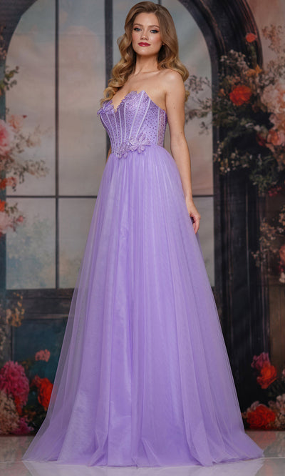 Colors Dress 3797 - A-line Skirt Embellished Long Gown Prom Dresses