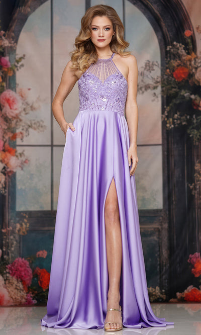 Colors Dress 3822 - A-line Skirt Halter Evening Gown Prom Dresses