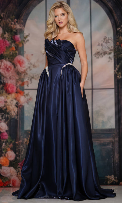 Colors Dress 3845 - Folded Neckline Evening Ballgown Prom Dresses