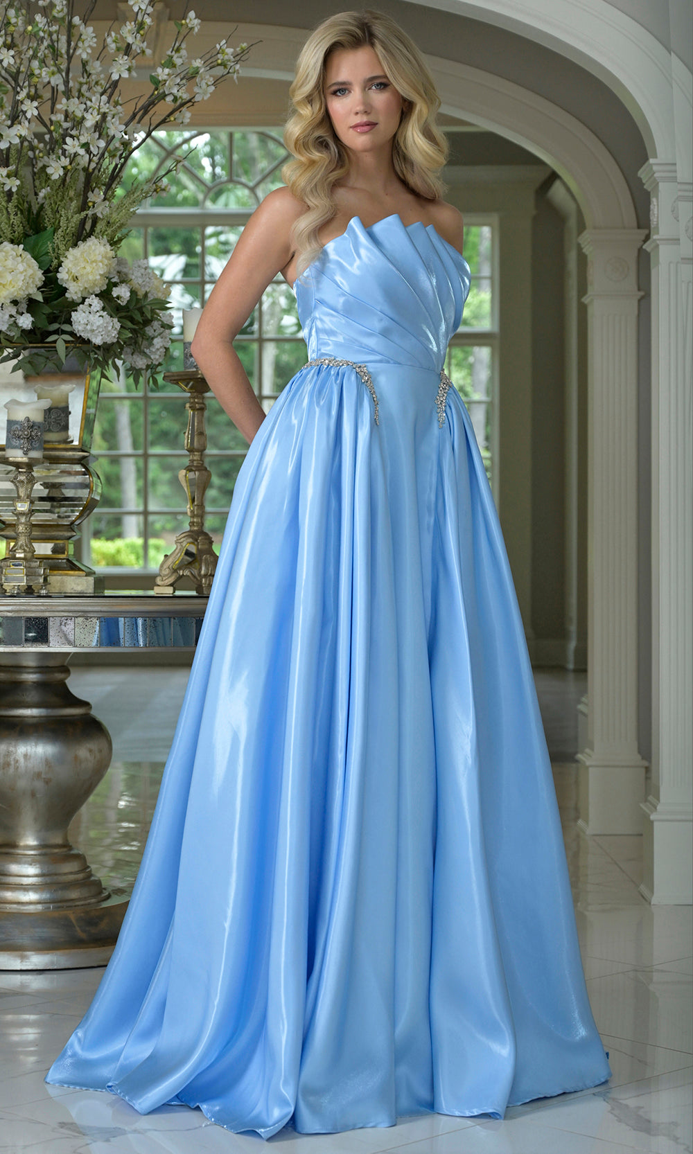 Colors Dress 3845 - Folded Neckline Evening Ballgown Prom Dresses