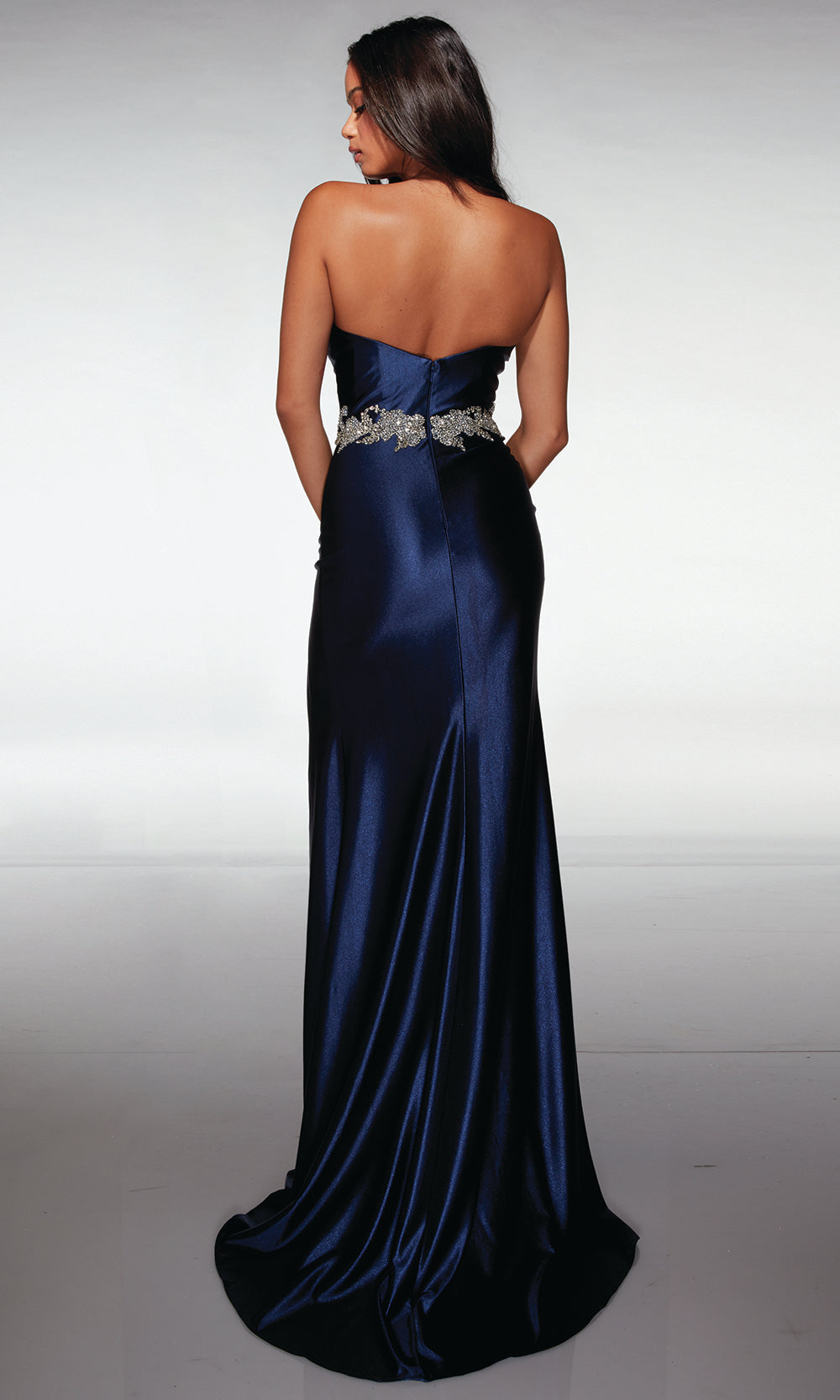 Aerie Couture 384 - Elegant Fitted Gown with High Slit Prom Dresses