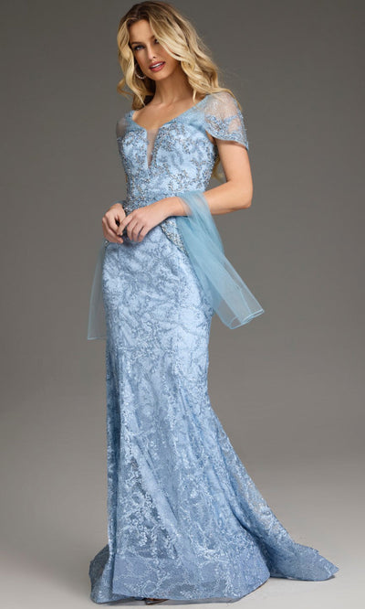 Jovani 38514 - Corseted Illusion Back Mermaid Gown Formal Gowns
