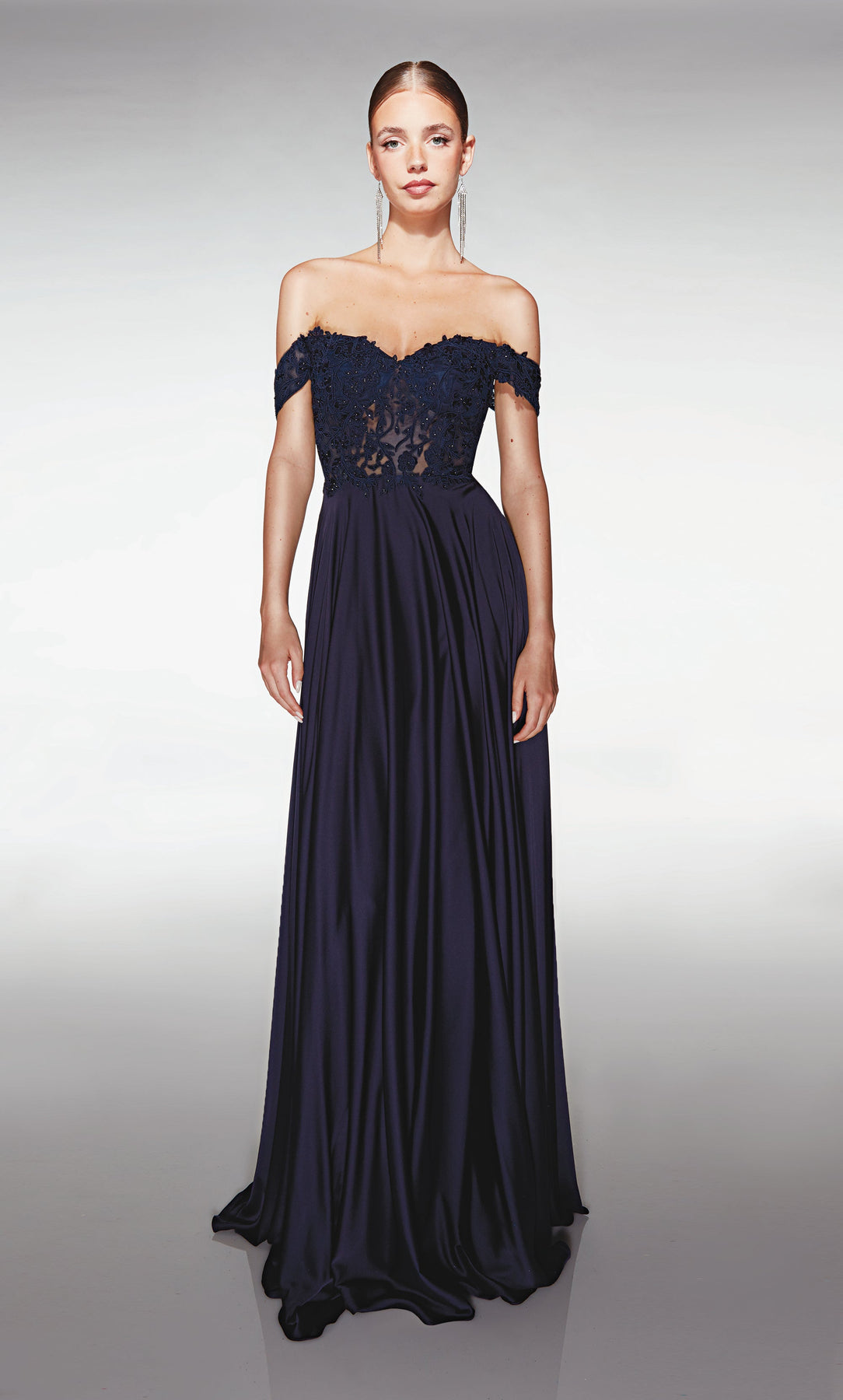 Aerie Couture 207 - Elegant Evening Dress with Sweep Train Special Occasion Dress