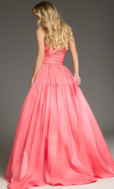 Jovani 38831 - Satin Tiered Skirt Prom Gown Ball Gowns