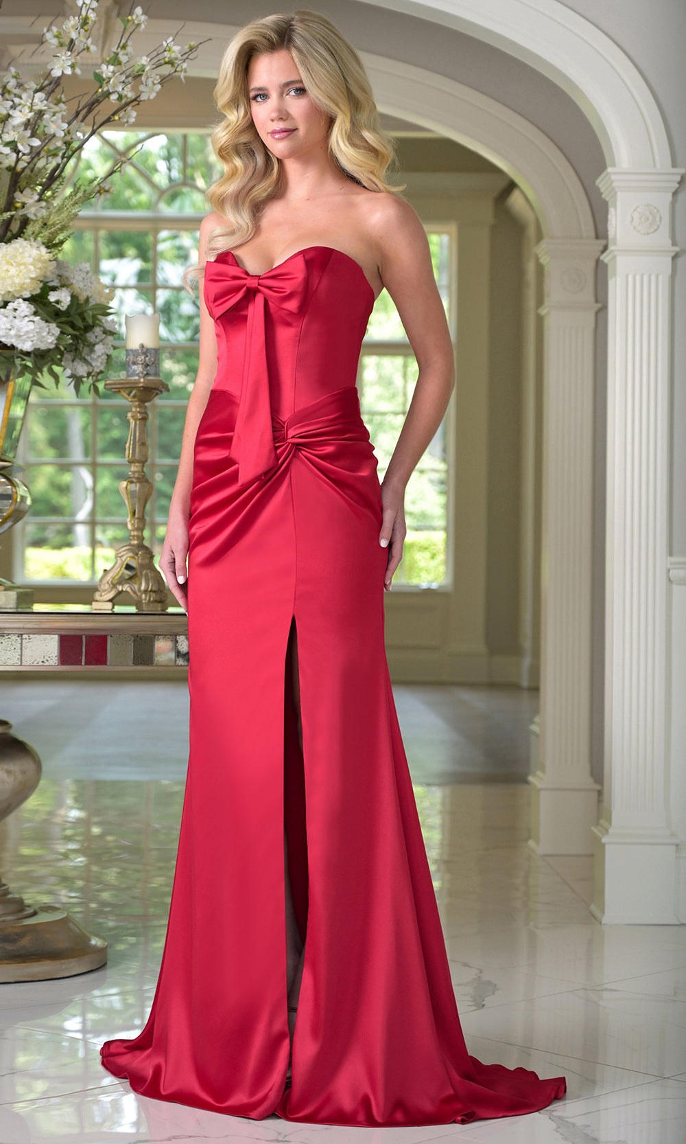 Colors Dress 3890 - Sweetheart Knotted Sheath Gown Prom Dresses