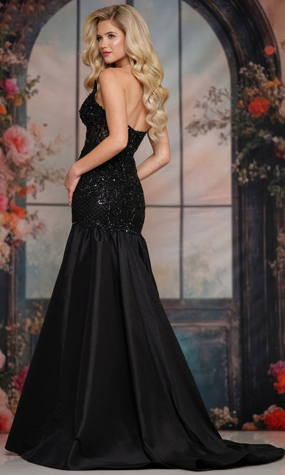 Colors Dress 3898 - Plunging V-Neck Jeweled Long Gown Prom Dresses
