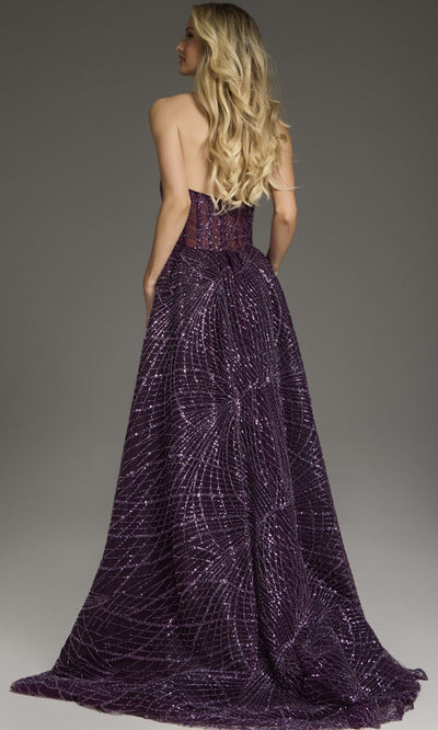 Jovani 39029 - Straight Neckline Gown with Overskirt Prom Dresses