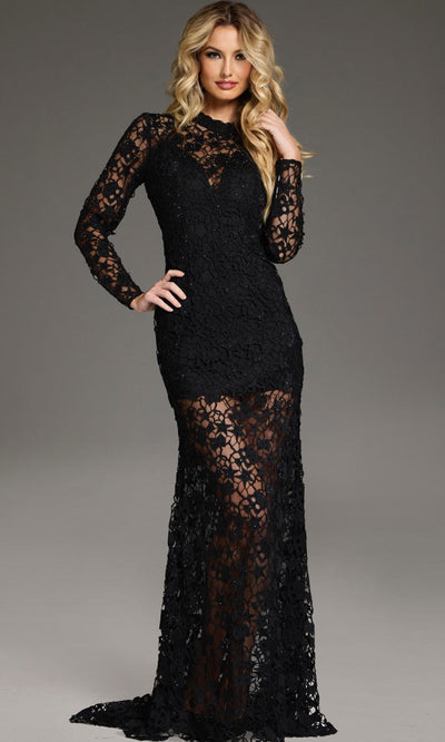 Jovani 39034 - Elegant Sheath Lace Evening Gown Formal Gowns