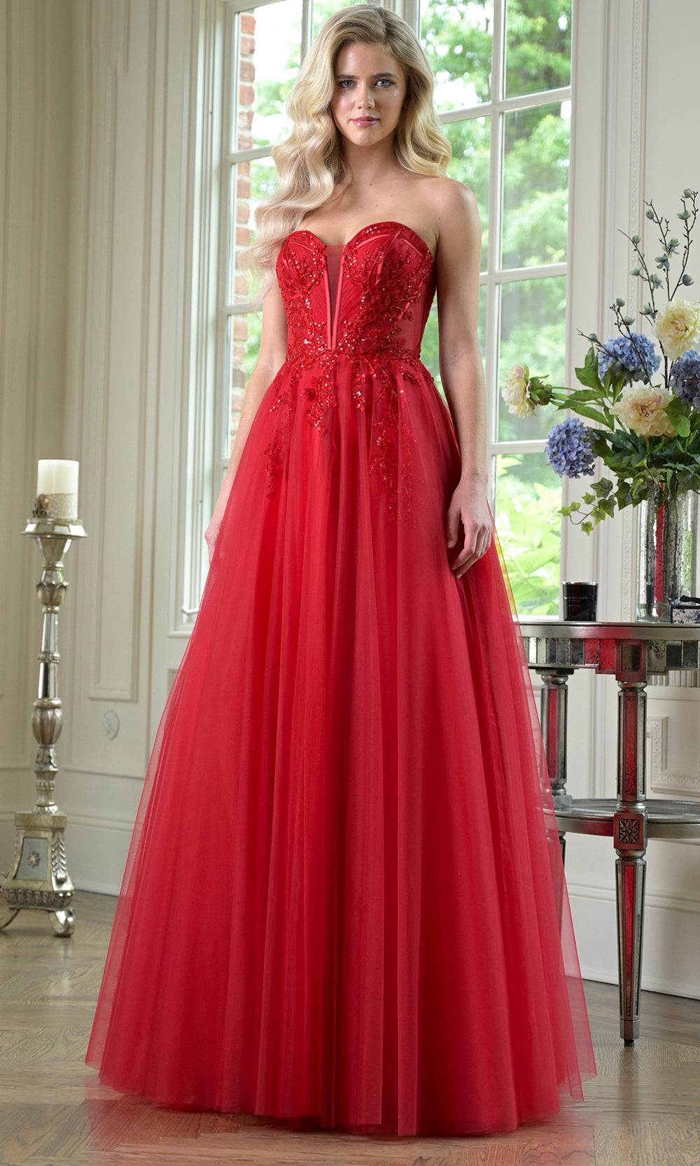 Colors Dress 3923 - Long Tulle A-line Dress