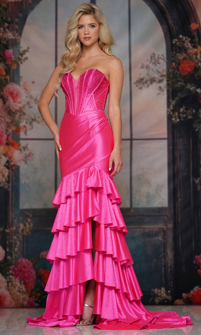 Colors Dress 3925 - Corset Bodice Ruffled Evening Gown Prom Dresses