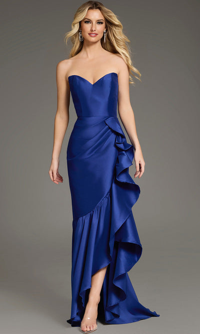 Jovani 39265 - Sweetheart Asymmetrical Ruffle Evening Gown Formal Gowns
