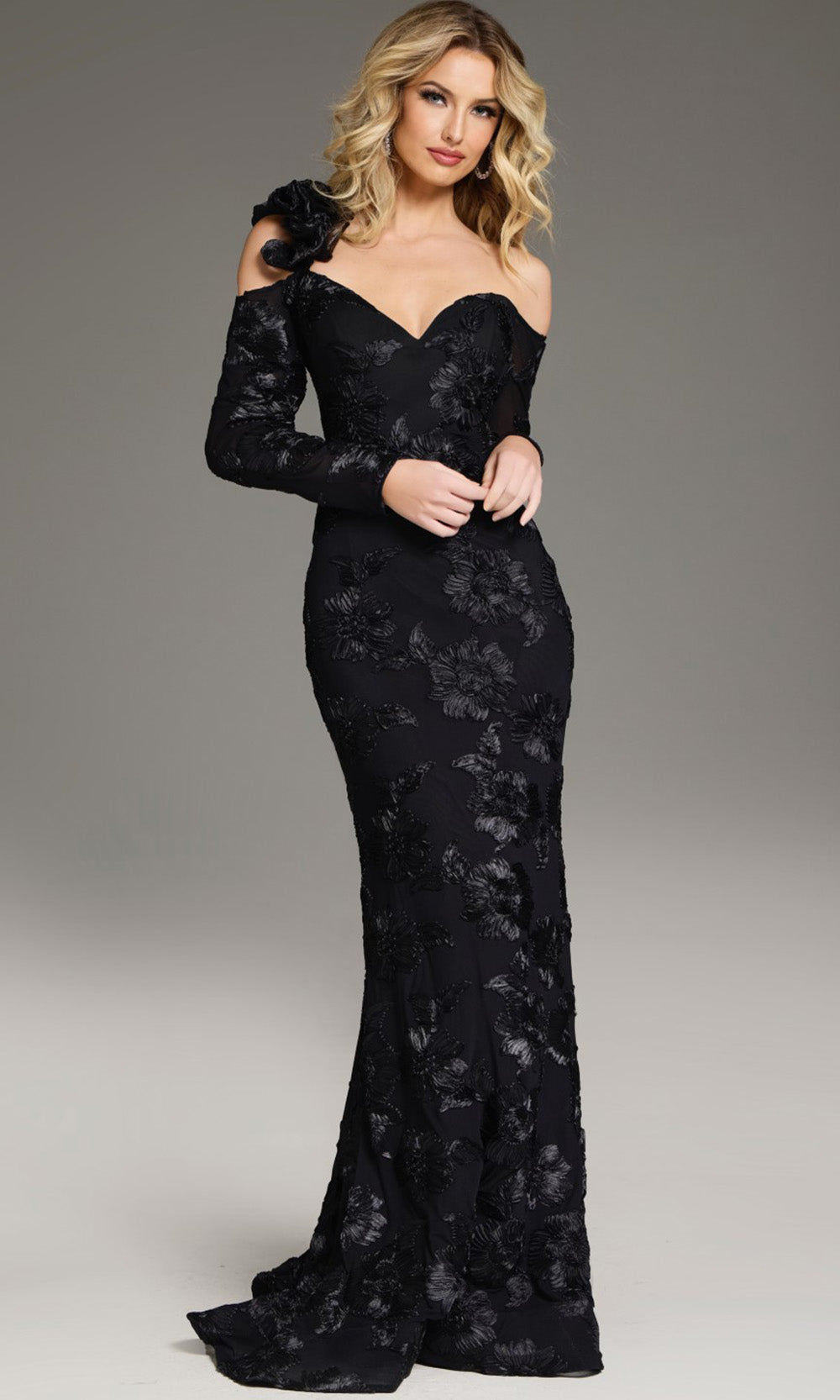 Jovani 39266 - Off Shoulder Sweetheart Lace Gown Formal Gowns