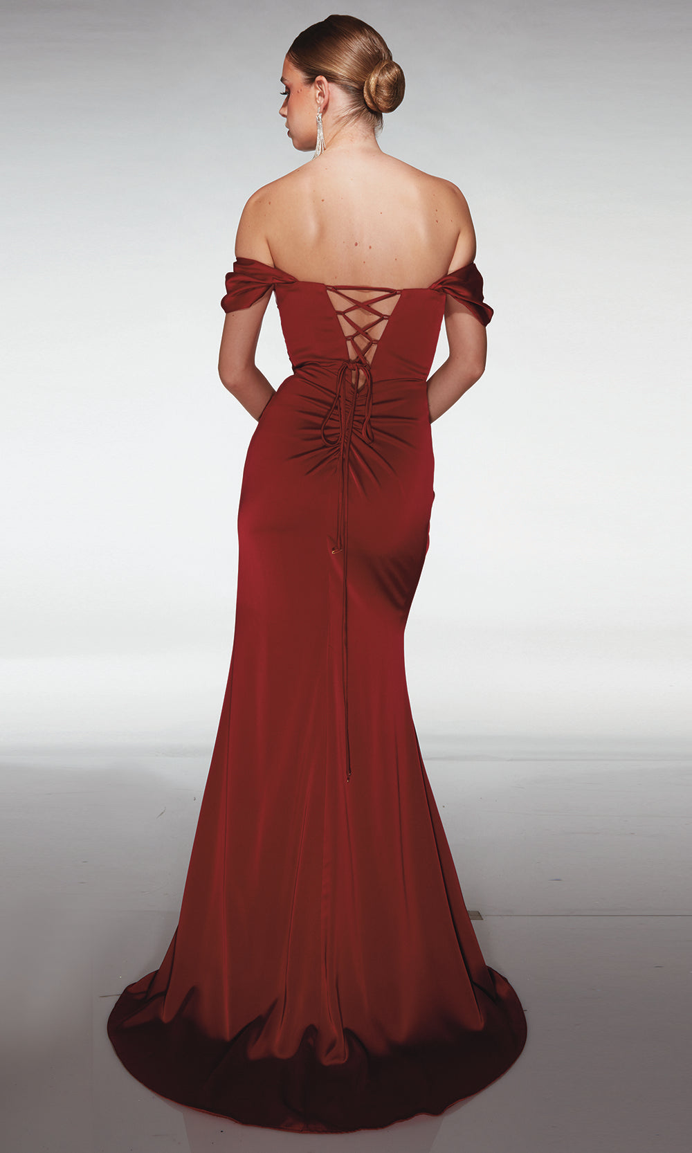 Aerie Couture 392 - Ruched Bodice Formal Dress with Slit Prom Dress