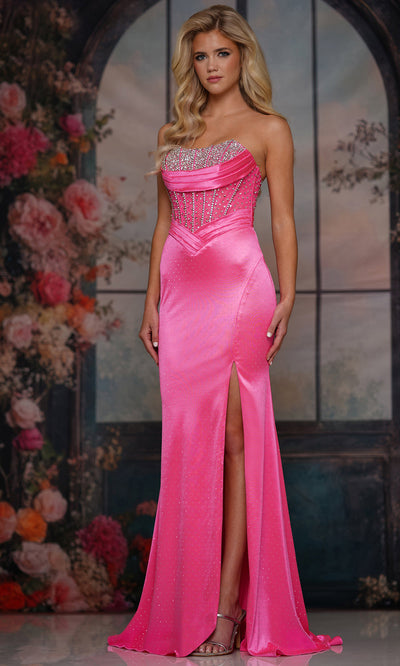 Colors Dress 3932 - Fitted Beaded Illusion Corset Dress Prom Dresses