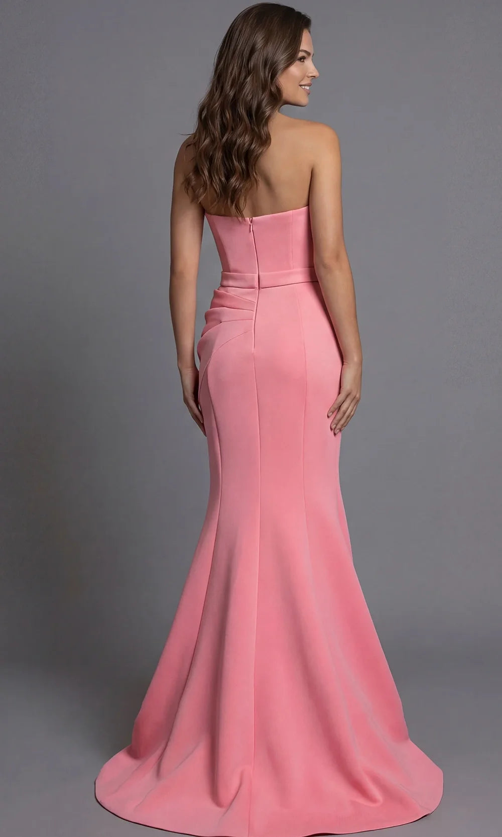 Jovani 39373 - One Shoulder Scuba Mermaid Long Gown Special Occasion Dress In Pink
