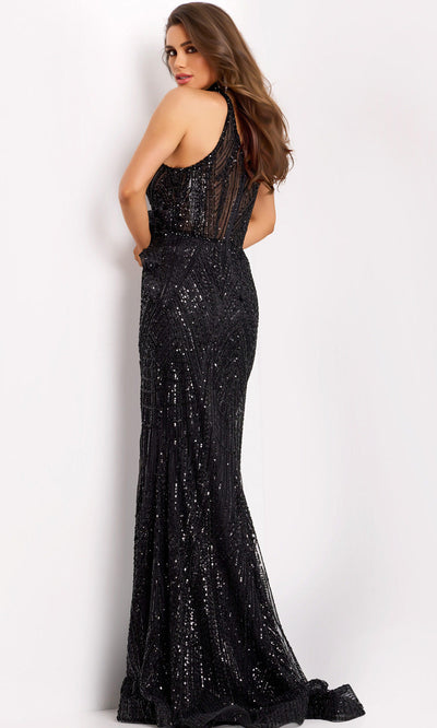 Jovani 39390 - Sleeveless Halter Embellished Gown Formal Gowns