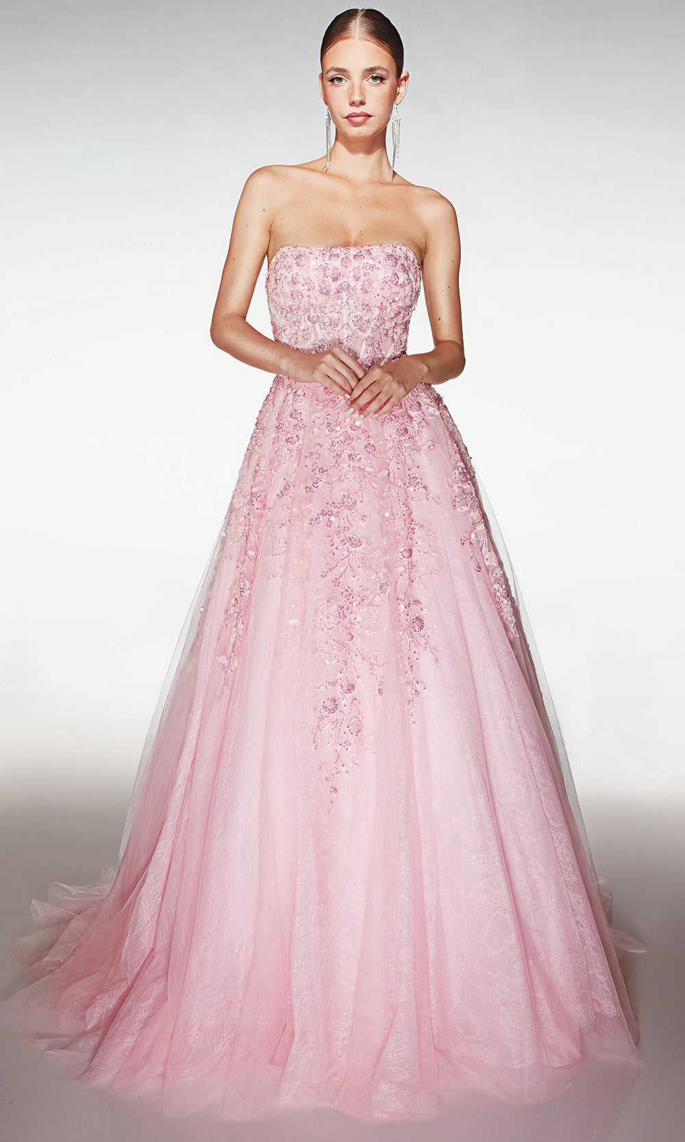 Aerie Couture 393 - Corset Ball Gown with Layered Tulle Skirt Prom Dresses