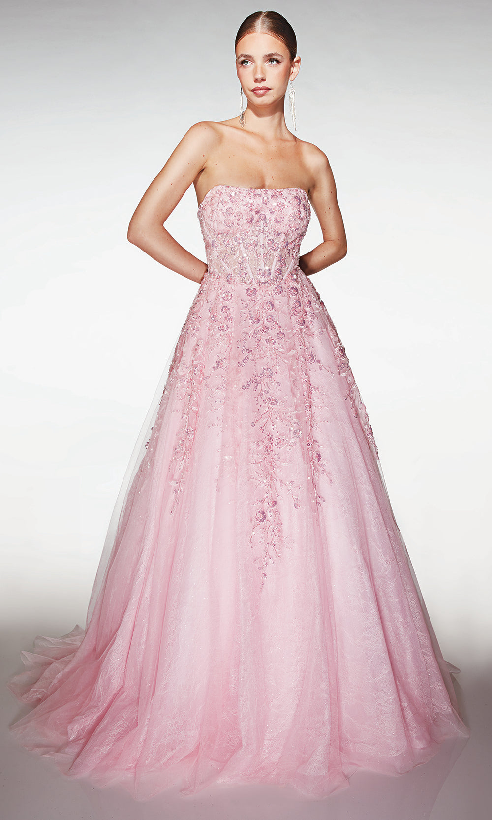 Aerie Couture 393 - Corset Ball Gown with Layered Tulle Skirt Prom Dresses
