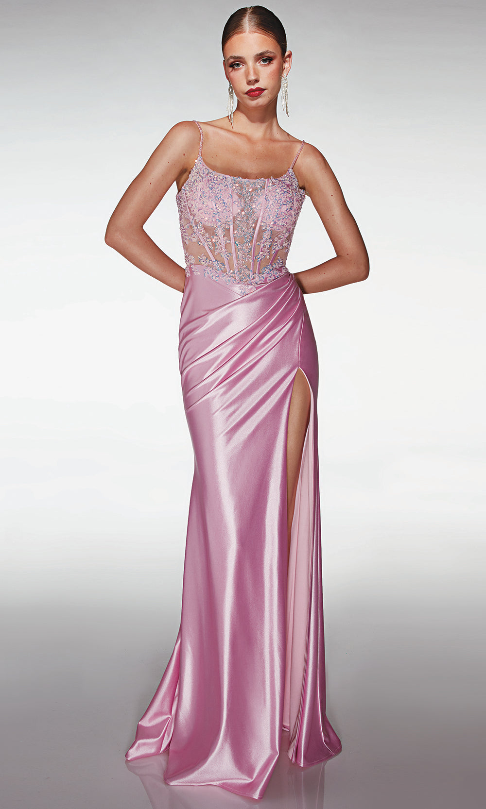 Aerie Couture 394 - Long Stretch Satin Trumpet Dress