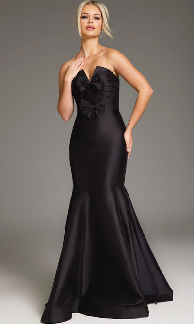 Jovani 39872 - Bow Accent Strapless Mermaid Gown Prom Dresses