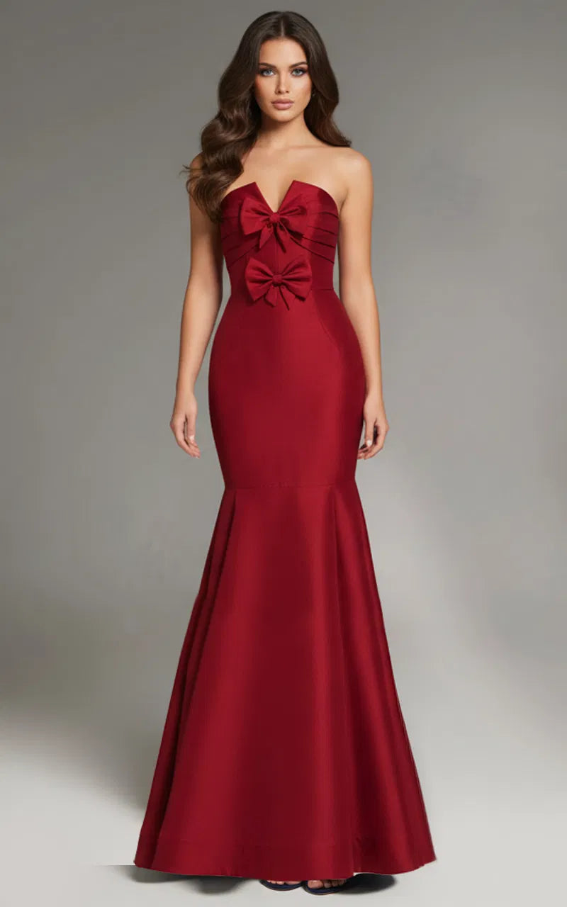 Jovani 39872 - Bow Accent Strapless Mermaid Gown