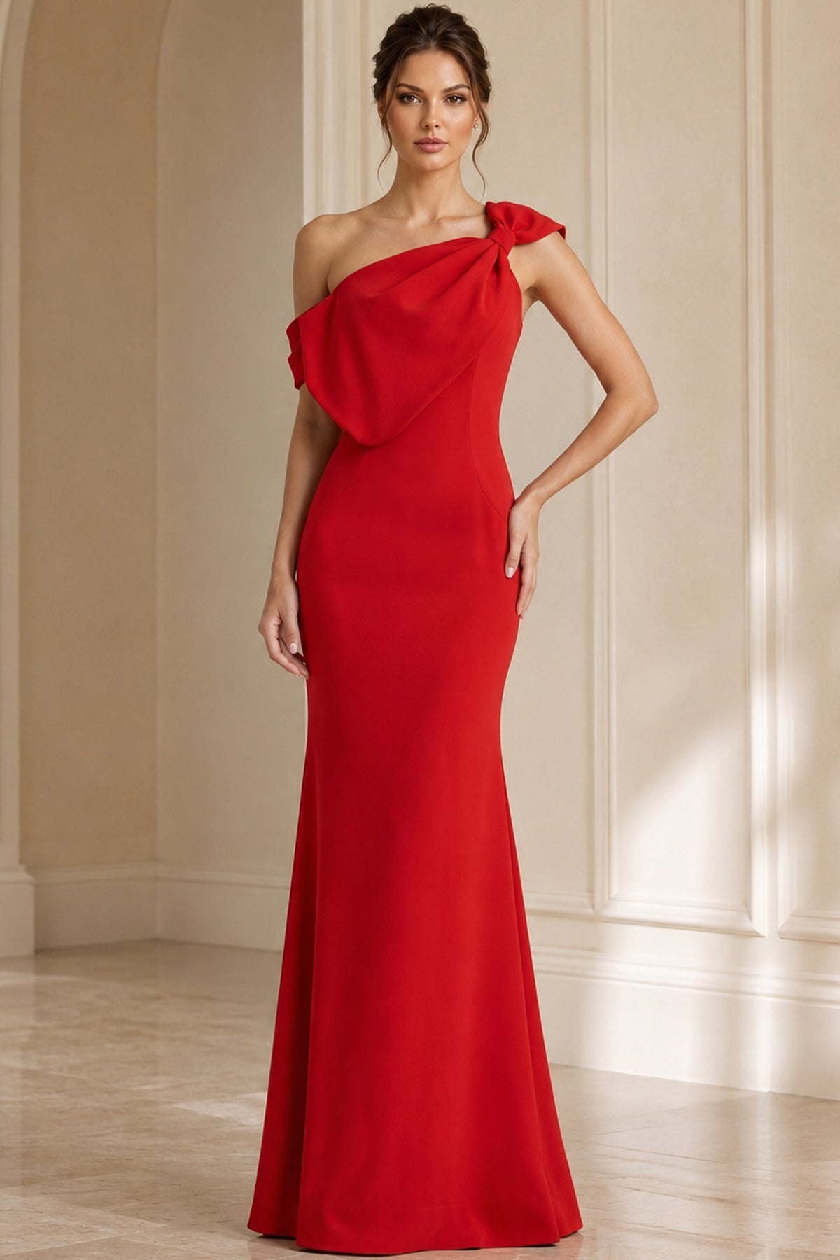 Jovani 39971 - Fitted Bodice Asymmetrical Prom Gown
