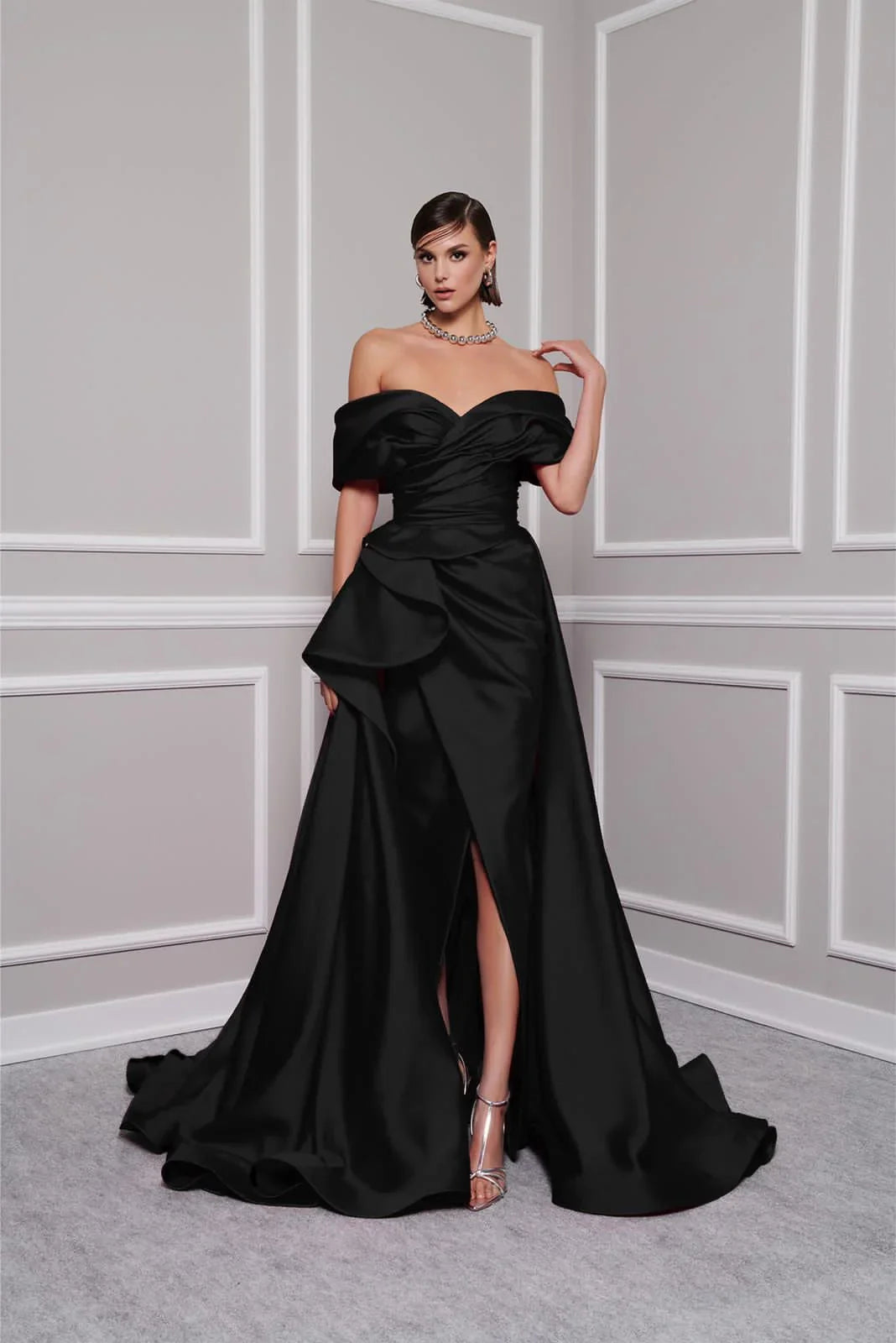 MNM Couture 2747A - Mermaid Overskirt Evening Gown