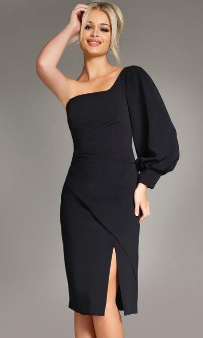 Jovani 40033 - Asymmetric Neckline Front Slit Dress Cocktail Dresses