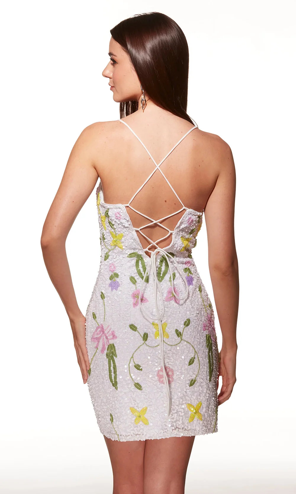 Alyce Paris 40061 - Sparkling Fitted Floral Beaded Party Dress Cocktail Dresses