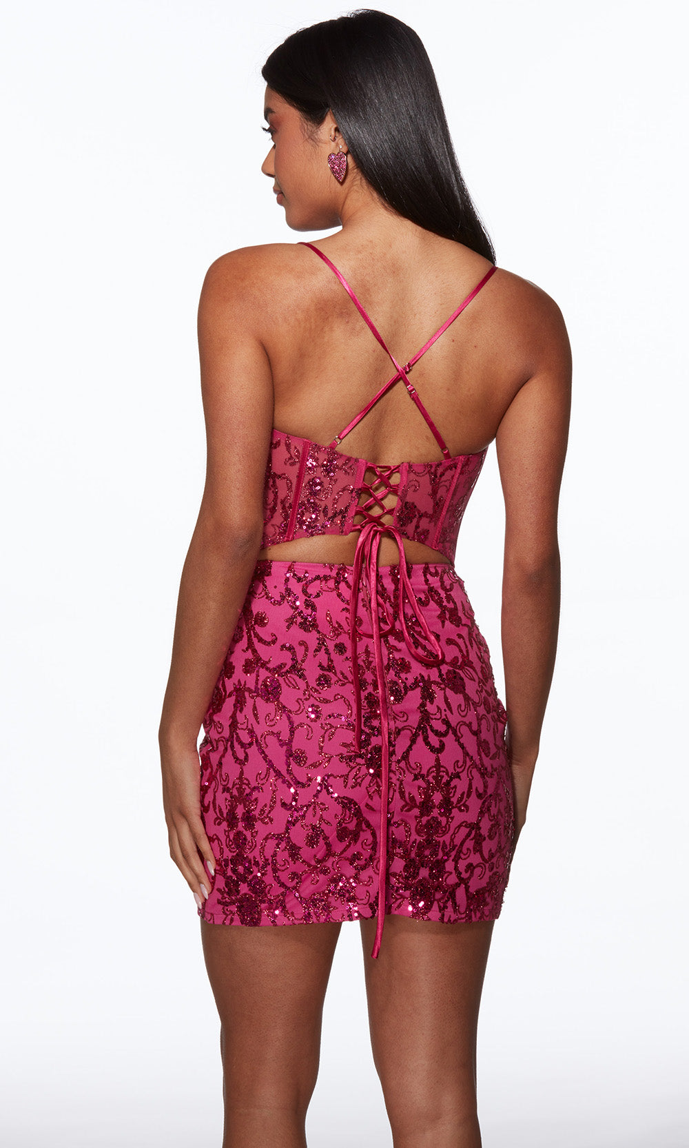 Alyce Paris 40091 - Short Sweetheart Neck Sequin Dress Cocktail Dresses